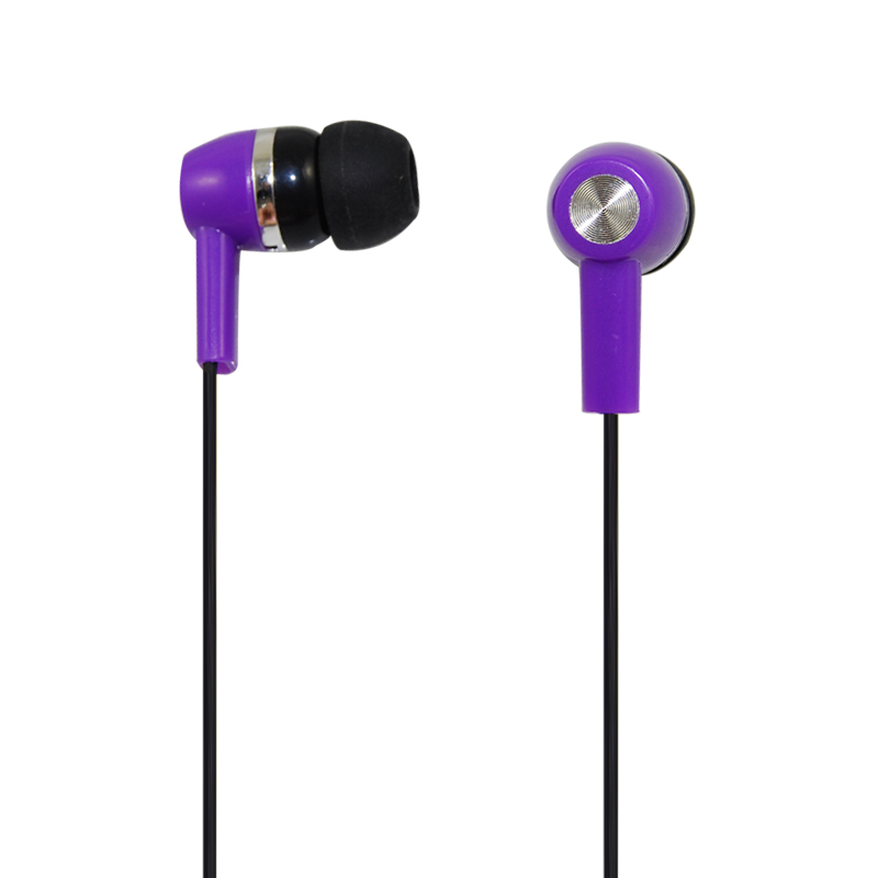 OEM-E139 Purple shiny earphone cheap with mic for iphone