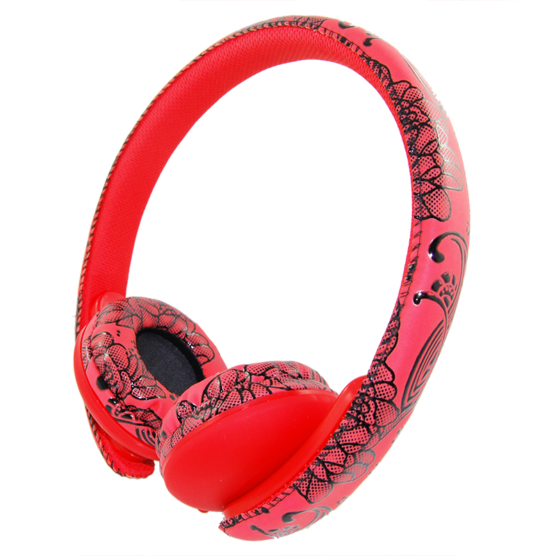OEM-X136 red color high quality customized stereo headset