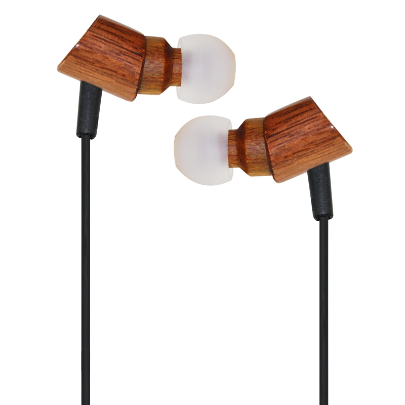 OEM-W120 wood earphones with deep bass
