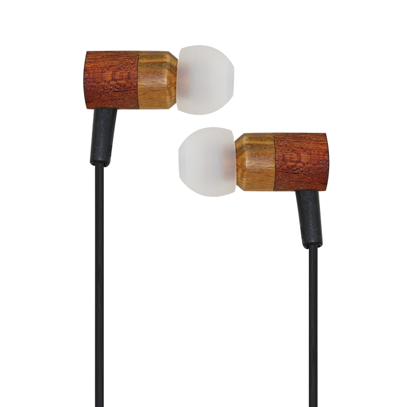 OEM-W117 wood earbuds super bass stereo wood earphones
