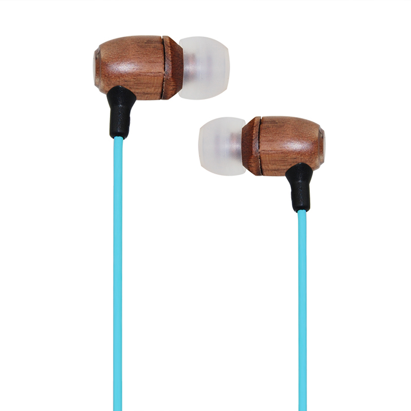 OEM-W114 2014 Super popular and cheap wooden earphone with mic