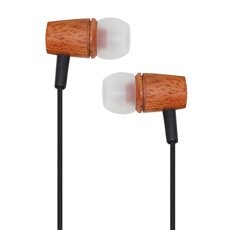 OEM-W109 wooden earphones from Chinese manufacturer