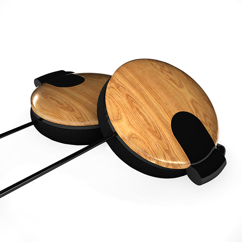 BS-3D102 wooden headphones clipped-on ears for sport