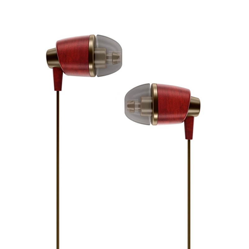 BS-3D109 high quality wood earbuds in ear wooden earphones