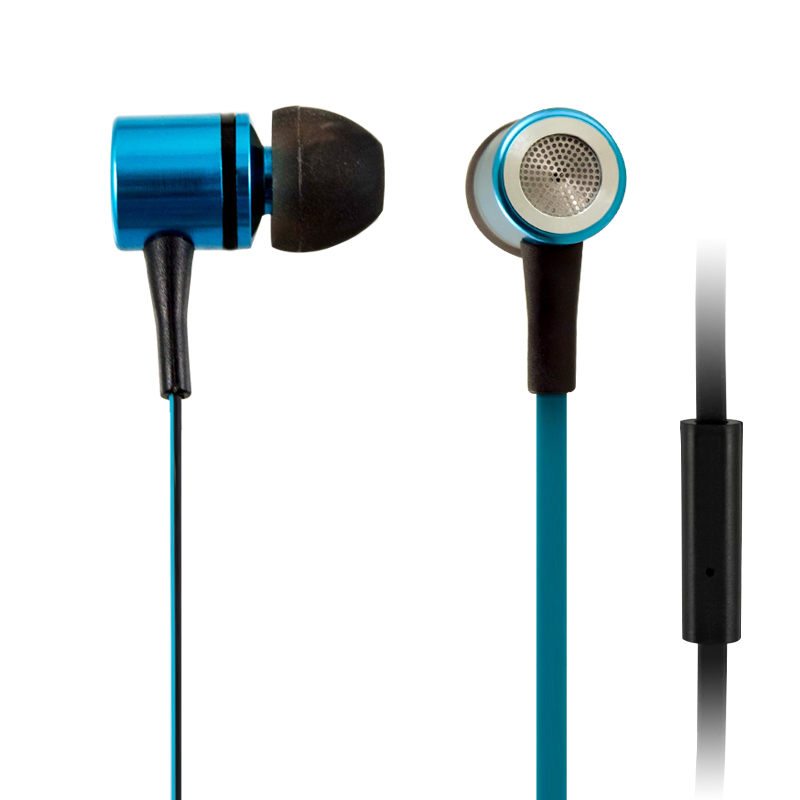 OEM-M134 Blue Metal Stereo earphones for MP3