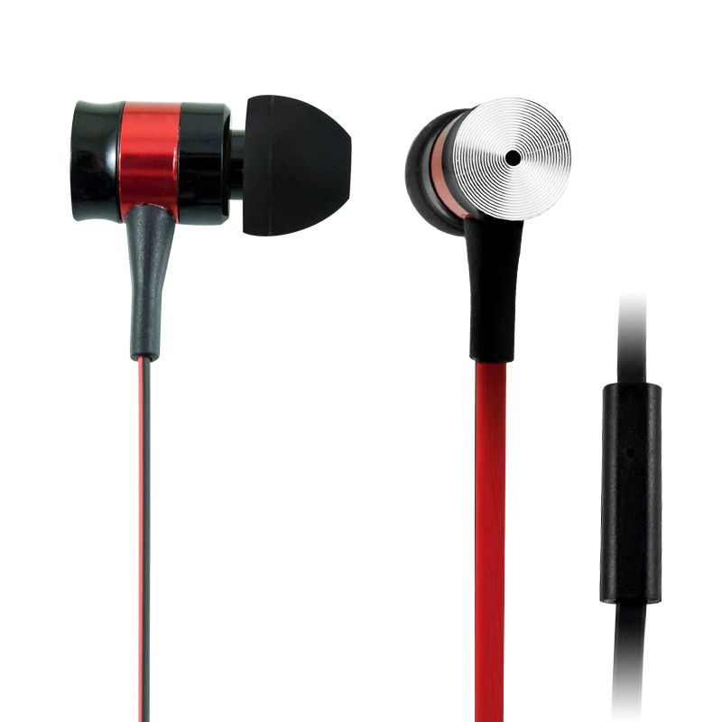 OEM-M135 Red Power bass metal earphone earbud made in china