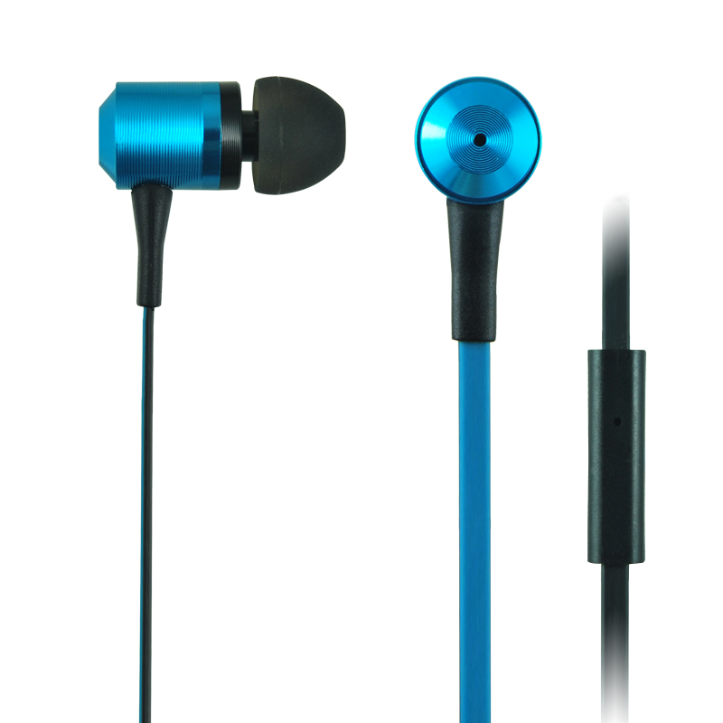 OEM-M141High quality metal blue  in-ear earphones cheap