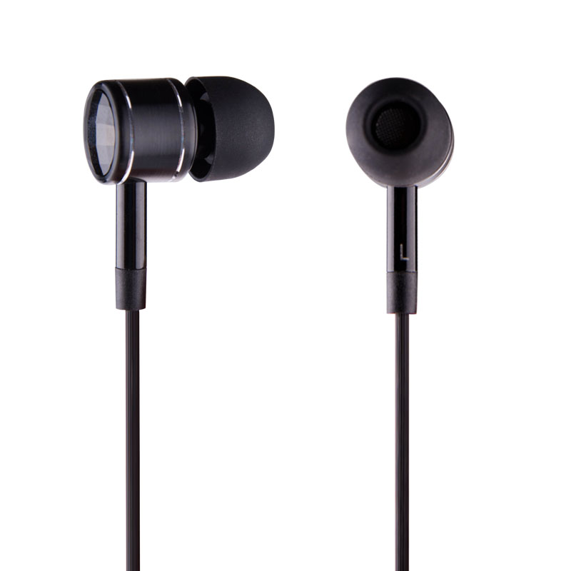 OEM-M150 black color metal earphones for smartphone