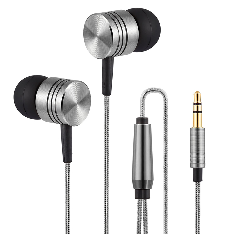 OEM-E169 New earbuds metal in-ear earphones with microphone