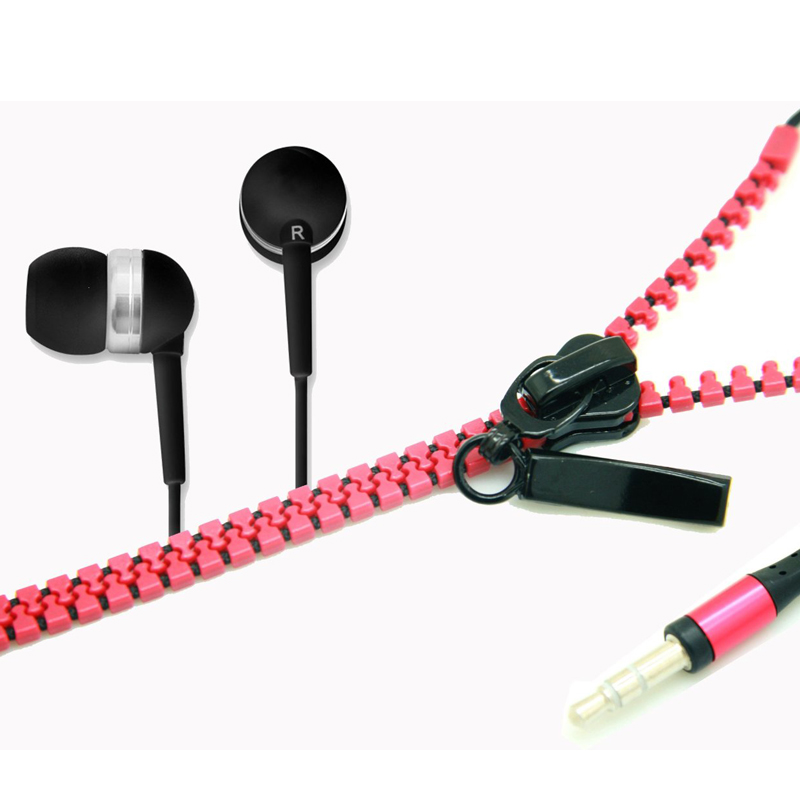 Zip cable headphones with mic