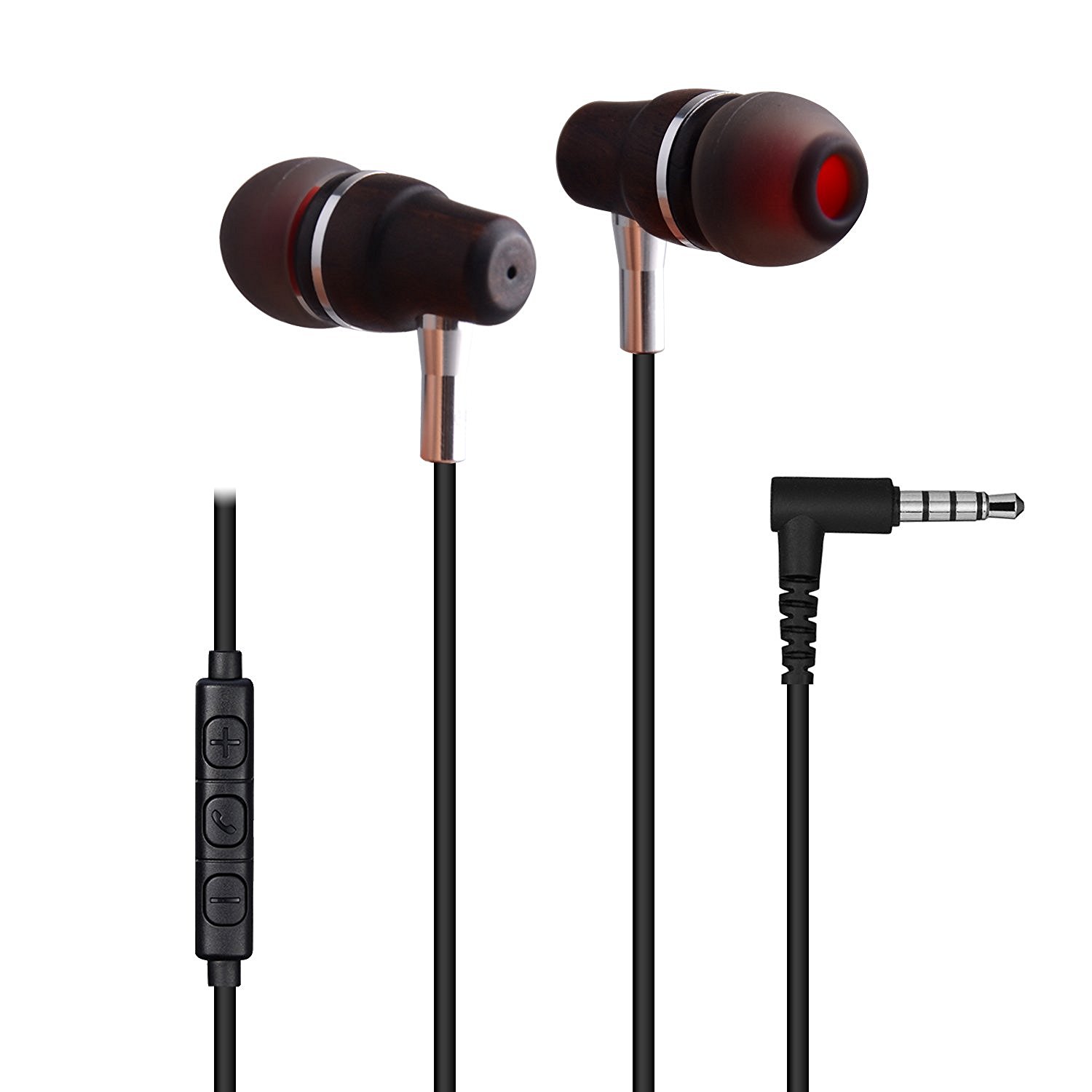 OEM-W147 wooden in ear earphone with microphone